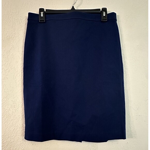J. CREW Kelsey Classic Career Pencil Skirt Navy Blue SIZE 10 NWT‎ - Picture 3 of 9